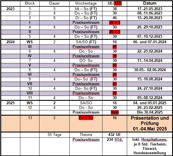 Terminplan